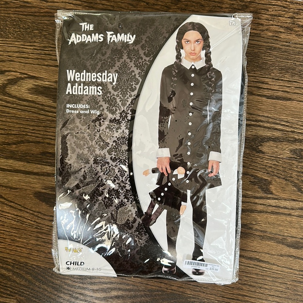 Spirit The Addams Family Wednesday Addams Black & White Costume
